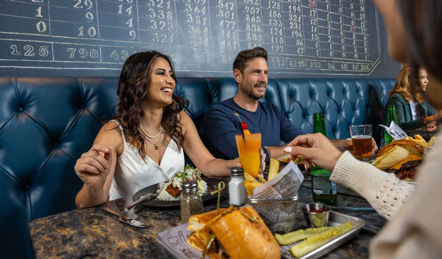 A couple having lunch at Tony Gwynn's Sports Bar.