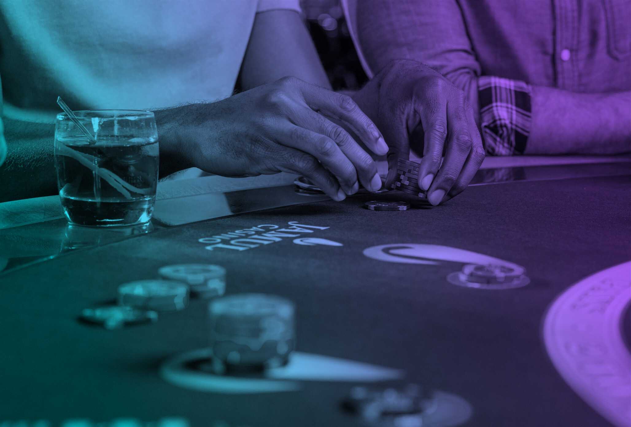 A close up of a table game at Jamul Casino.