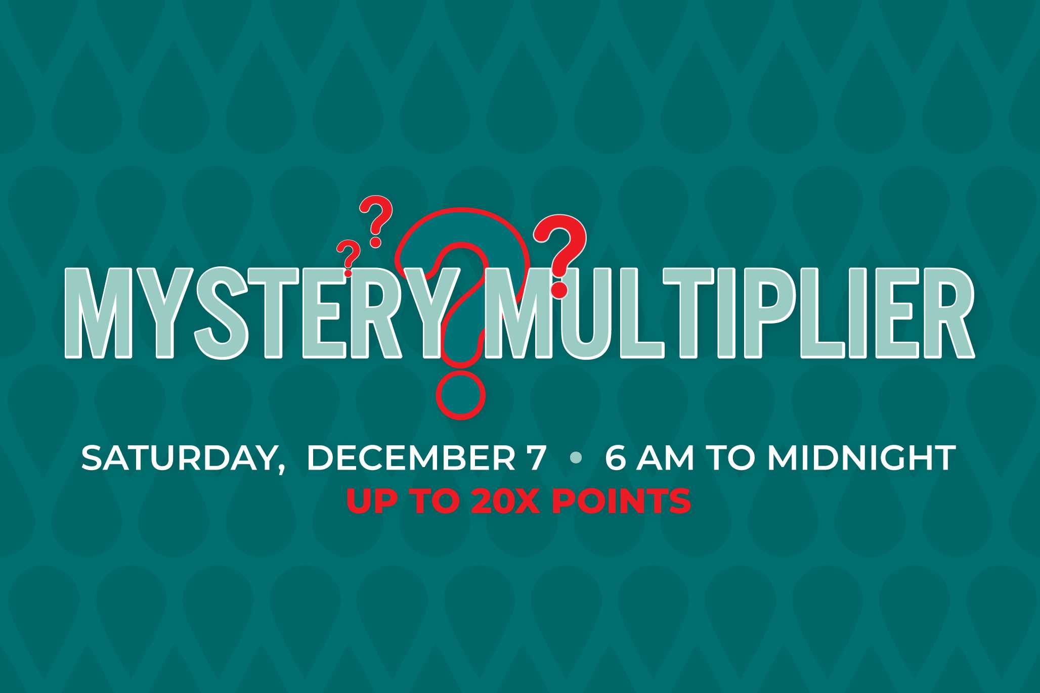 Mystery Multiplier - Up to 20x Points