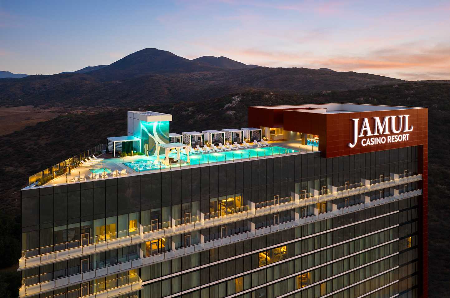 Jamul Casino Resort Hotel Tower Exterior with Starlite Rooftop Pool