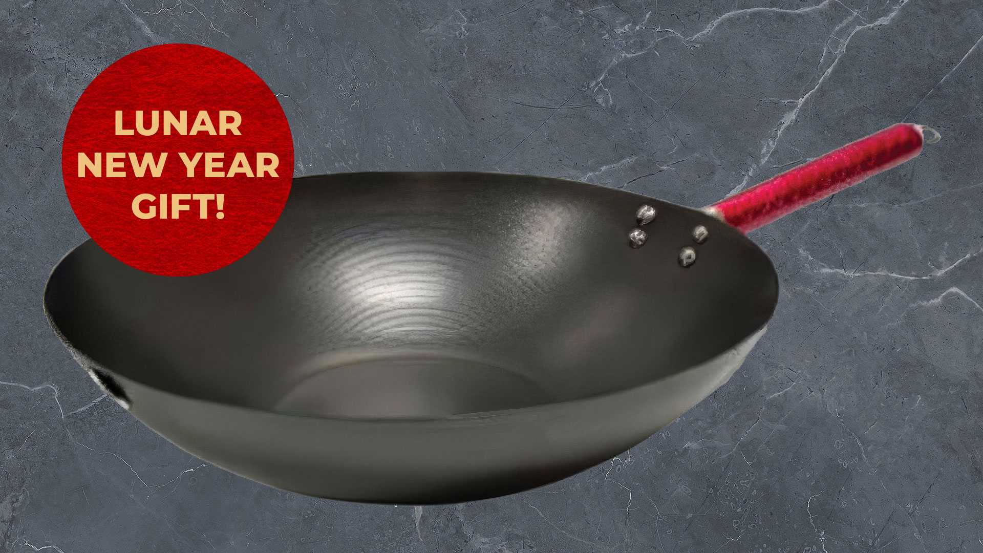 Red Fishscale Pattern Wok